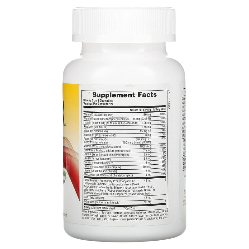 NaturesPlus, Hema-Plex Iron Chewables, Mixed Berry, 60 Chewable Tablets