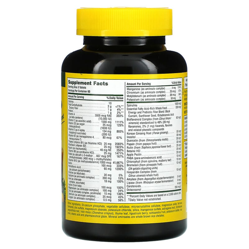 NaturesPlus, Source of Life®, Original Tablets, Multivitamin &amp; Mineral Supplement, 180 Tablets