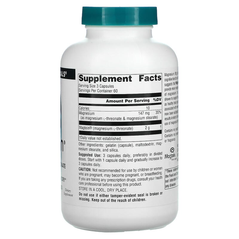 Source Naturals, Magtein®, Magnesium L-Threonate, 180 Capsules