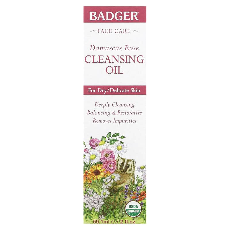 Badger, Restore Rose Cleansing Oil + Apricot, 2 fl oz (59.1 ml)