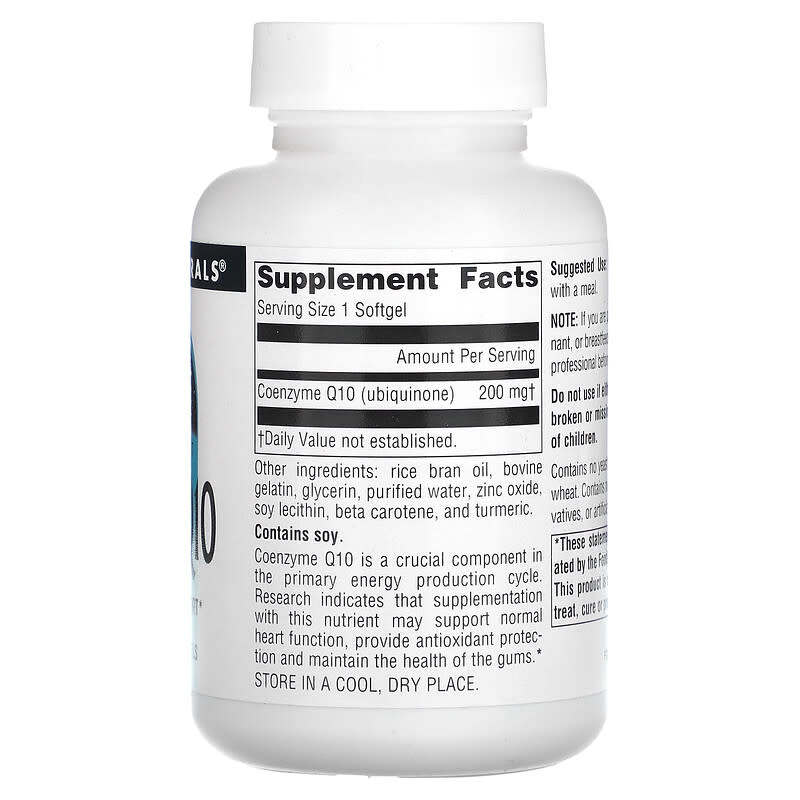 Source Naturals, Coenzyme Q10, 200 mg, 60 Softgels