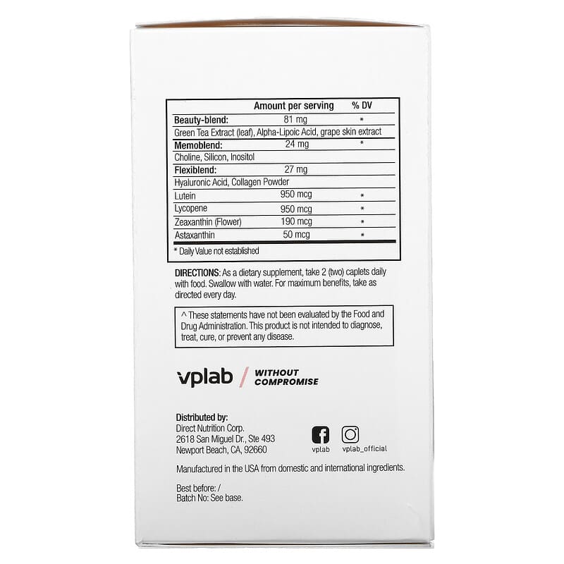 Vplab, Ultra Women’s Multivitamin Formula, 90 Caplets