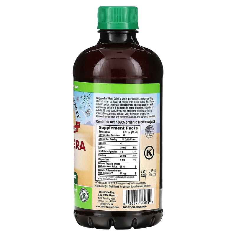 Lily of the Desert, Aloe Vera Gel, Whole Leaf Filtered, 32 fl oz (946 ml)