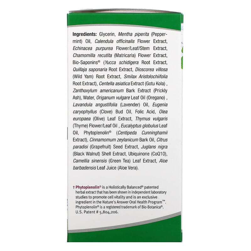 Nature's Answer, PerioBrite® Cleanse, Water Flossing Concentrate, Cool Mint, 4 fl oz (120 ml)