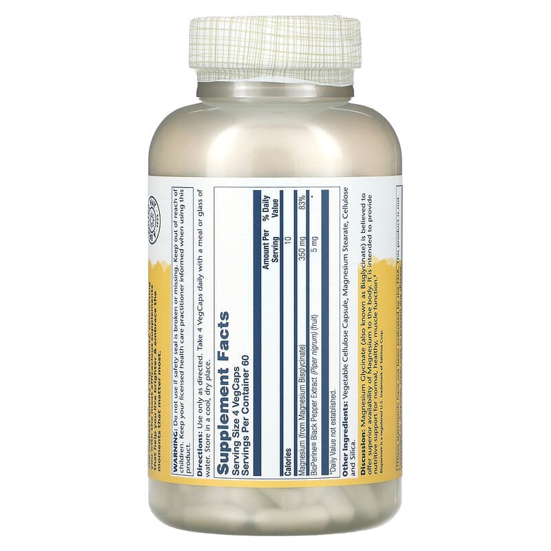 Solaray, Magnesium Glycinate, High Absorption, 240 VegCaps