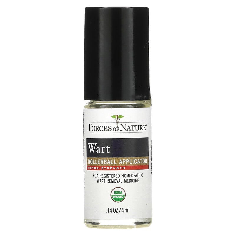 Forces of Nature, Wart Remover, Dual Action Roll On, 0.14 oz (4 ml)