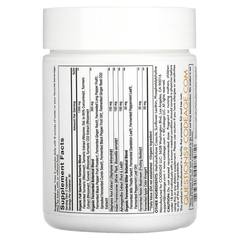 Codeage, Liposomal Turmeric+, 90 Vegetable Capsules