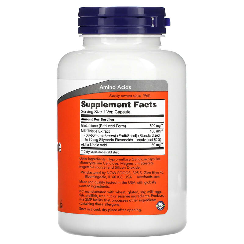 NOW Foods, Glutathione, 120 Veg Capsules