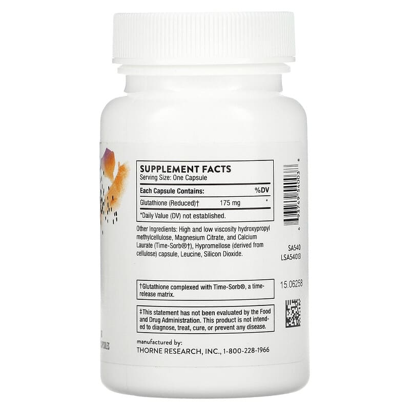 Thorne, Glutathione-SR, 60 Capsules (175 mg per Capsule)