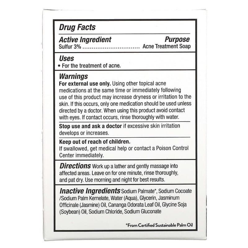 The Grandpa Soap Co., Face &amp; Body Bar Soap, Thylox® Acne Treatment, 3.25 oz (92 g)