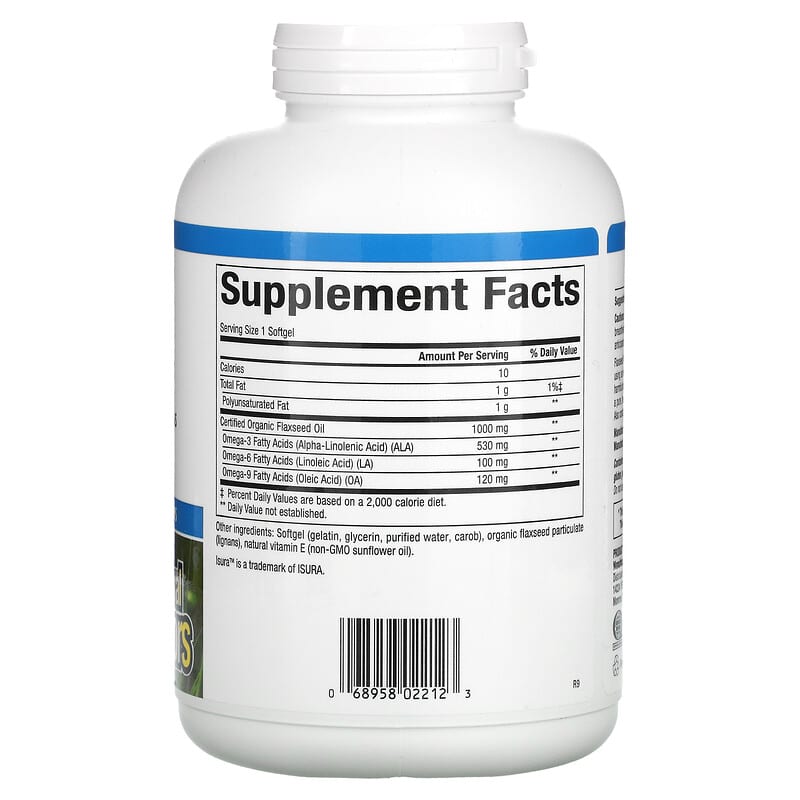 Natural Factors, OmegaFactors®, Flaxseed Oil, 1,000 mg, 360 Softgels