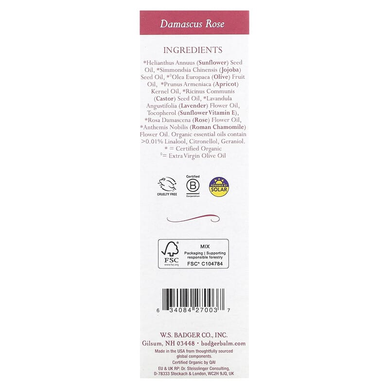 Badger, Restore Rose Cleansing Oil + Apricot, 2 fl oz (59.1 ml)