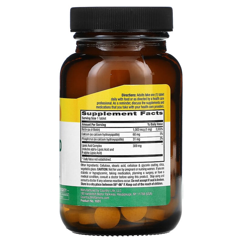 Country Life, Active Lipoic Acid, 60 Tablets