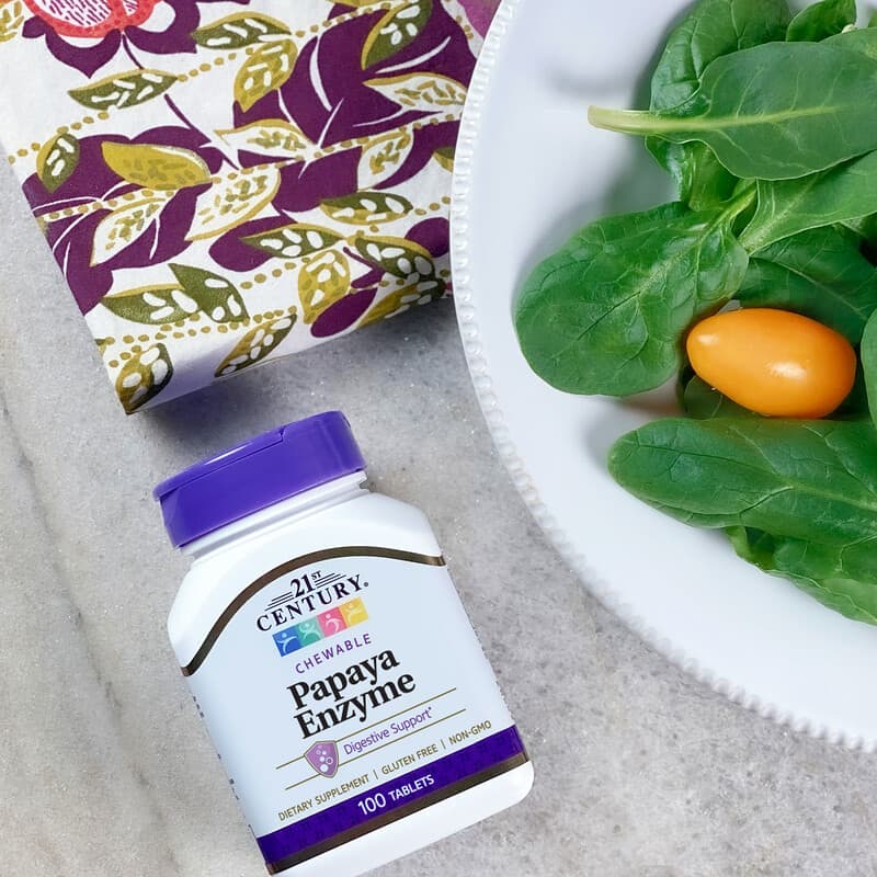 21st Century, Chewable Papaya Enzyme, 100 Tablets
