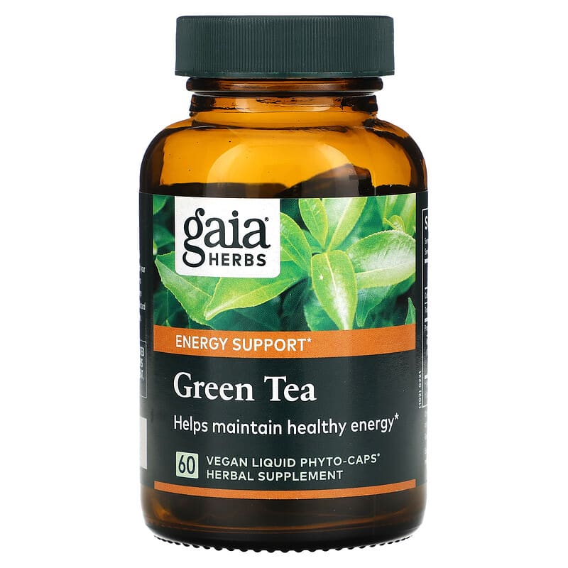 Gaia Herbs, Green Tea, 60 Vegan Liquid Phyto-Caps®