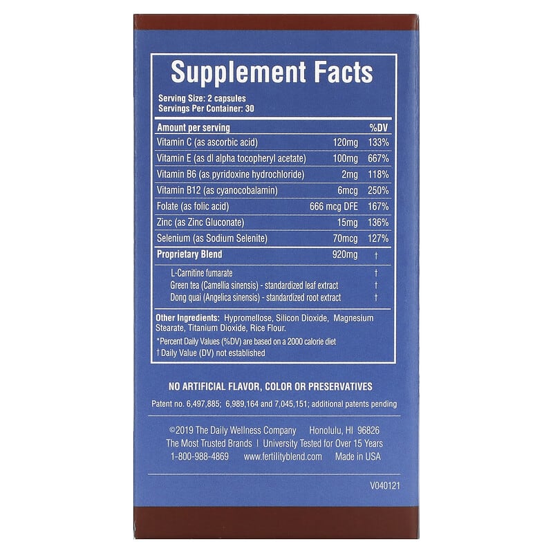 Daily Wellness Company, Fertility Blend® for Men, 60 Veggie Capsules