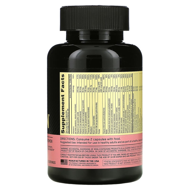 Optimum Nutrition, Opti-Women®, Multivitamin for Active Women, 60 Capsules