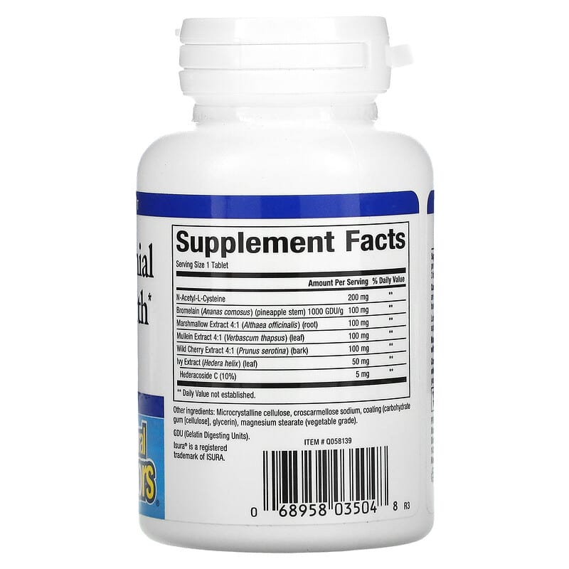 Natural Factors, Lung, Bronchial &amp; Sinus Health, 45 Tablets