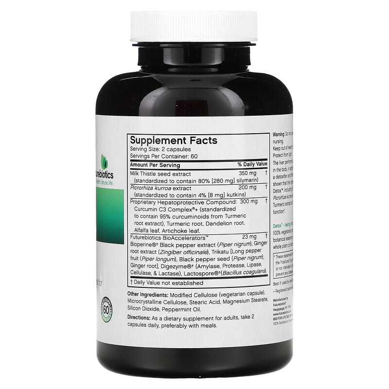 Futurebiotics, Detox, Daily Liver Support, 120 Vegetarian Capsules
