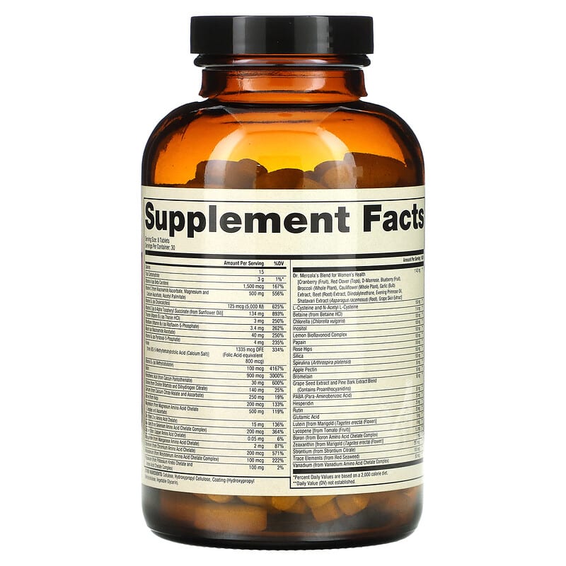 Dr. Mercola, Whole-Food Complex with added Multivitamin plus Vital Minerals, For Women, 240 Tablets