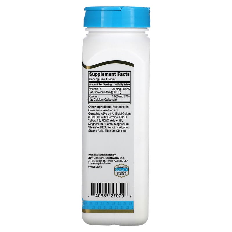 21st Century, Calcium Plus D3, 90 Tablets