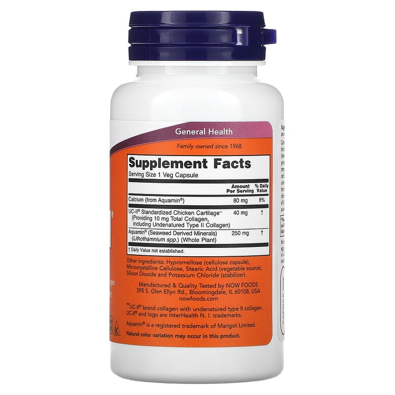 NOW Foods, UC-II® Joint Health with Undenatured Type II Collagen, 120 Capsules