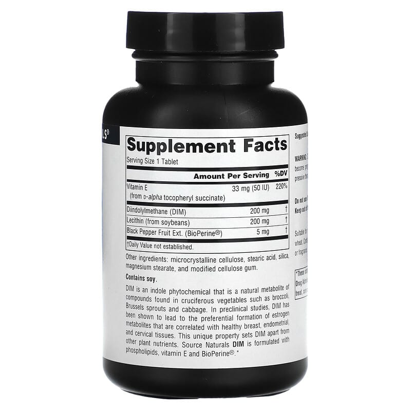 Source Naturals, DIM, 60 Tablets