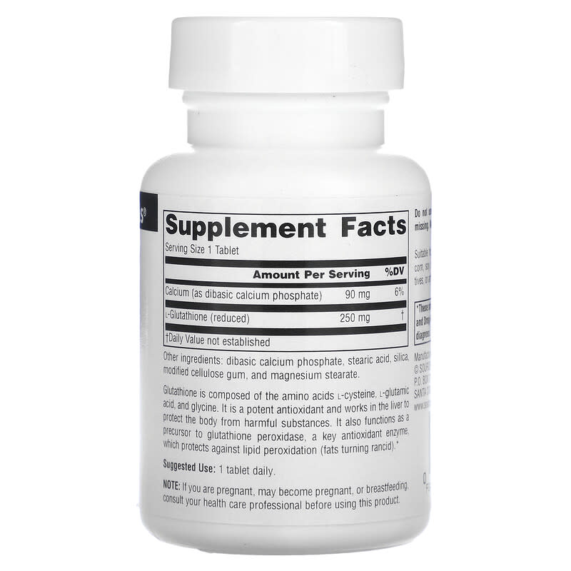 Source Naturals, Reduced Glutathione, 60 Tablets