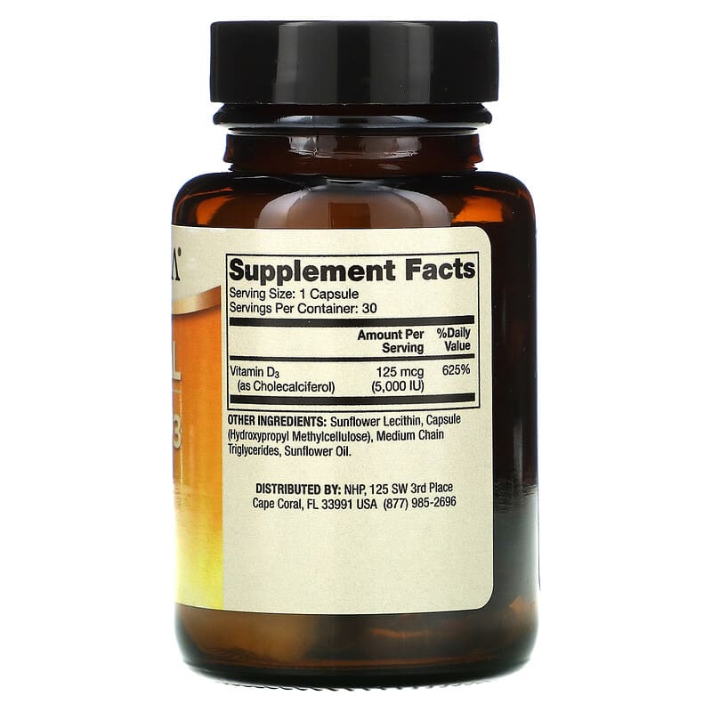 Dr. Mercola, Liposomal Vitamin D3, 125 mcg (5,000 IU), 30 Capsules