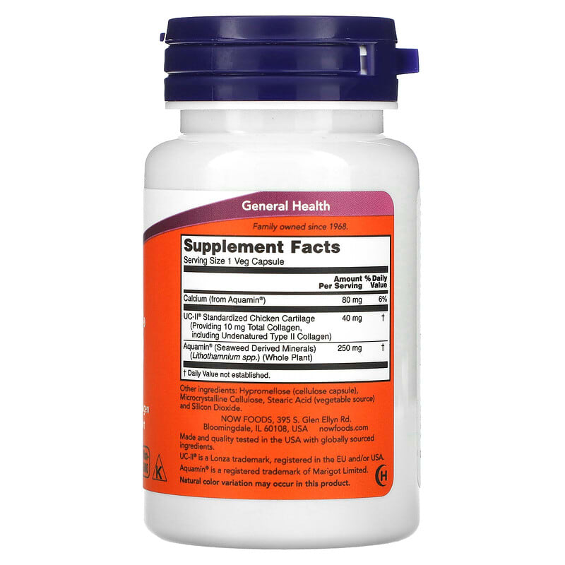 NOW Foods, UC-II® Joint Health with Undenatured Type II Collagen, 60 Capsules