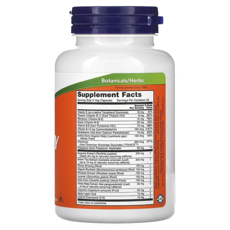 NOW Foods, Energy, 90 Veg Capsules