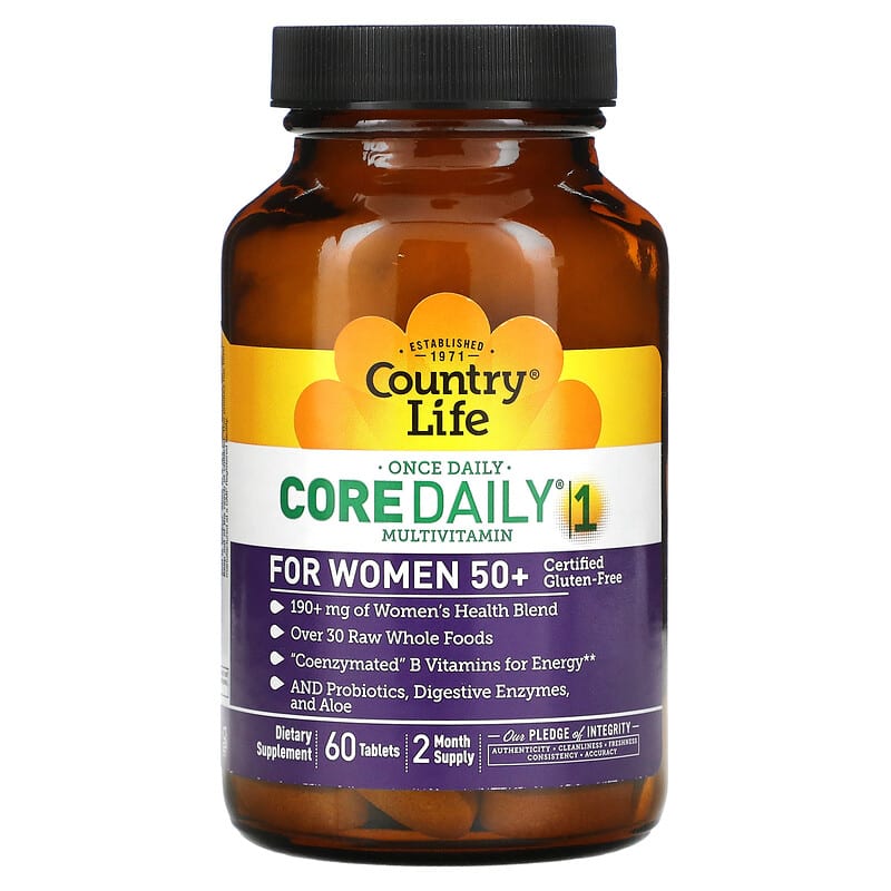 Country Life, Core Daily® 1 Multivitamin for Women 50+, 60 Tablets