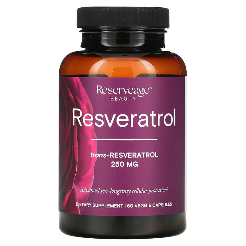Reserveage Beauty, Resveratrol, Trans-Resveratrol, 60 Veggie Capsules