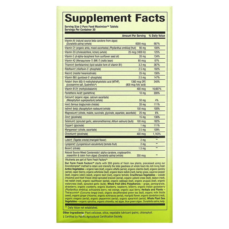 Natural Factors, Whole Earth &amp; Sea®, Women's Multivitamin &amp; Mineral, 60 Tablets