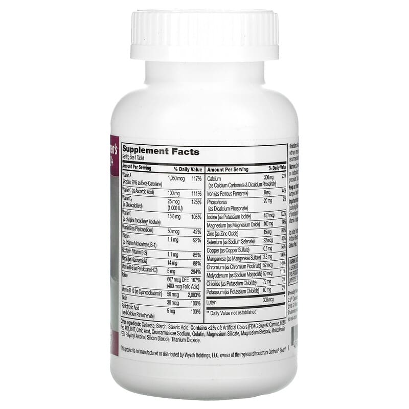 21st Century, Sentry Senior, Multivitamin &amp; Multimineral Supplement, Women 50+, 100 Tablets