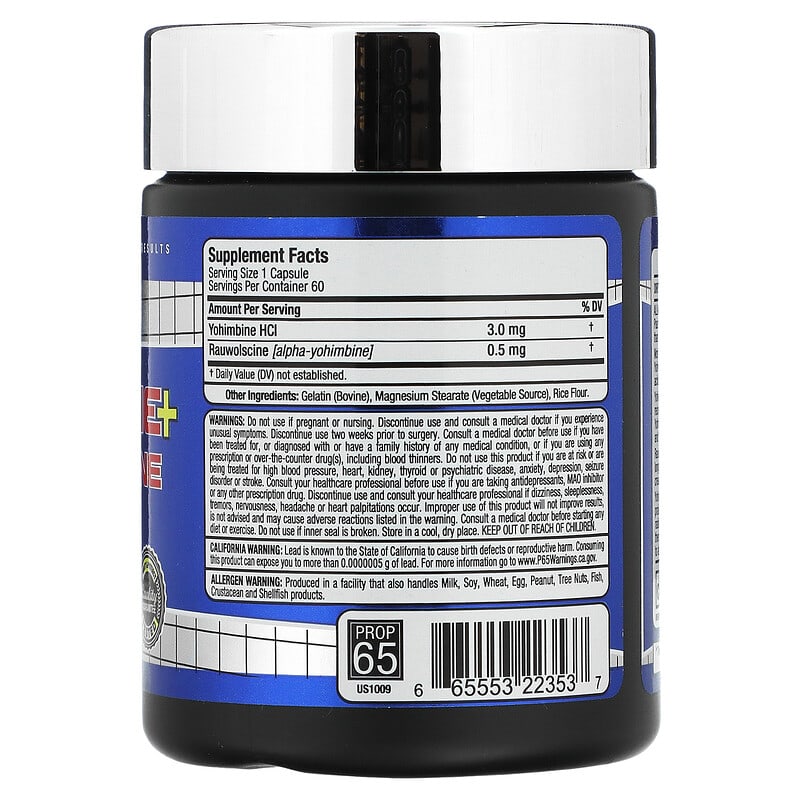 ALLMAX, Yohimbine + Rauwolscine, 60 Capsules