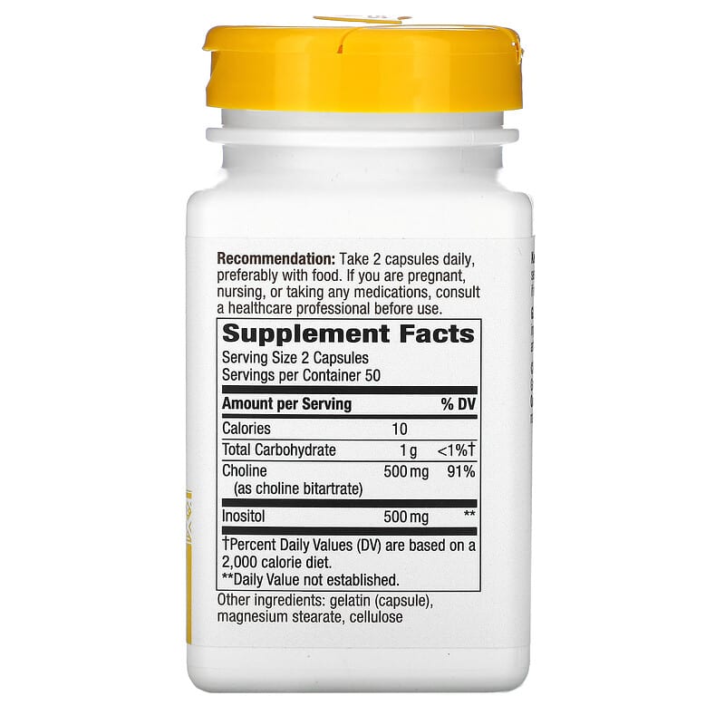 Nature's Way, Choline &amp; Inositol, 100 Capsules