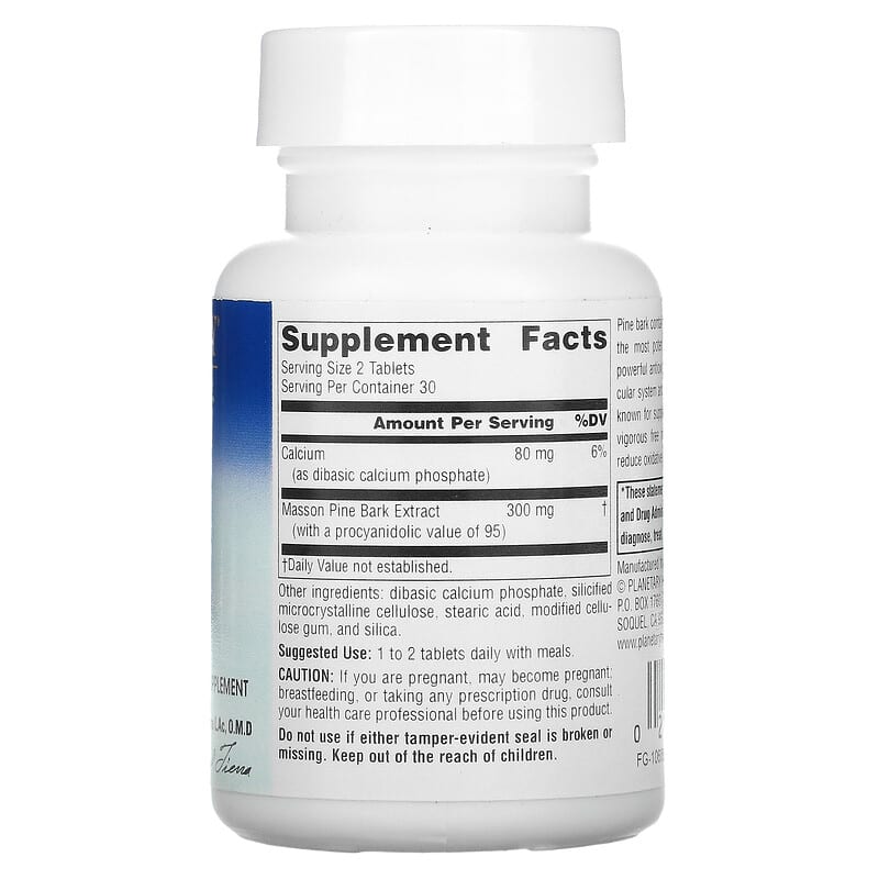 Planetary Herbals, Full Spectrum Pine Bark Extract, 60 Tablets