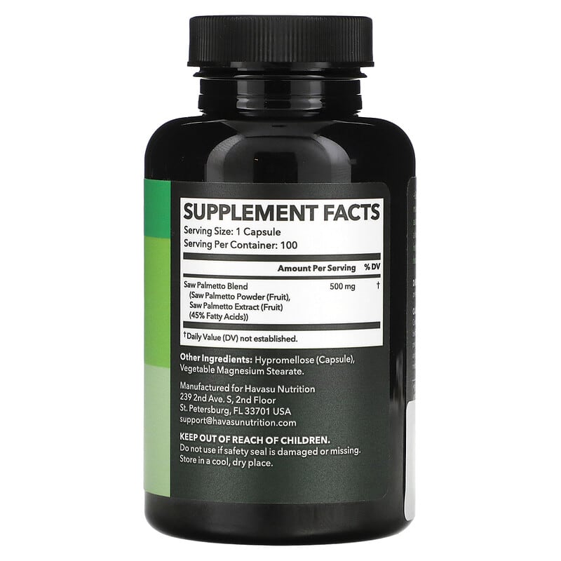 Havasu Nutrition, Saw Palmetto, 100 Capsules (500 mg per Capsule)