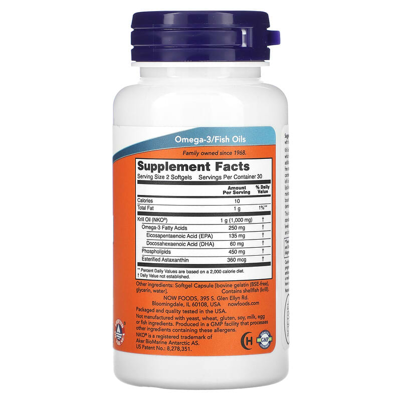 NOW Foods, Krill Oil, 60 Softgels