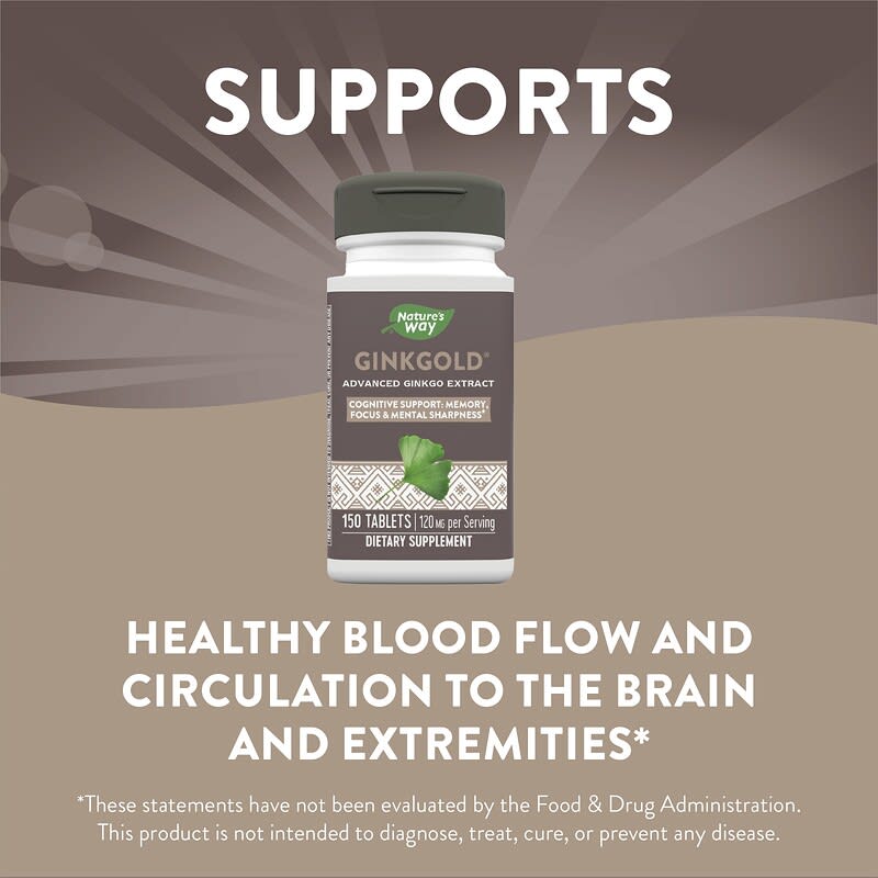 Nature's Way, Ginkgold®, 150 Tablets (60 mg per Tablet)