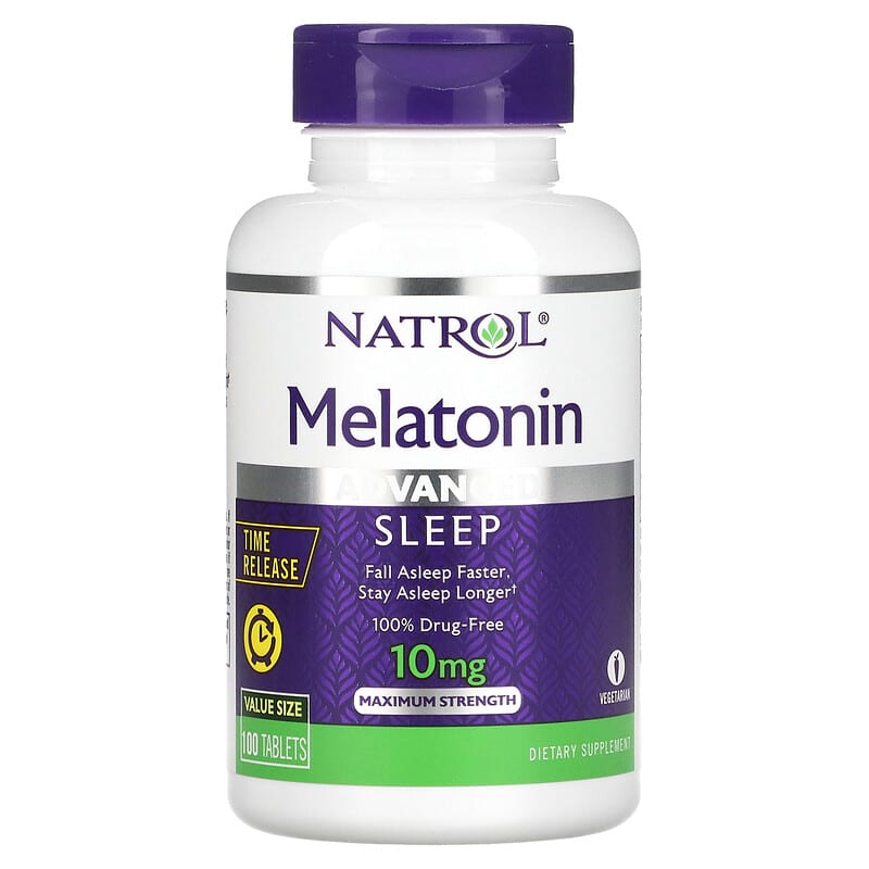 Natrol, Melatonin, Time Release, 10 mg, 100 Tablets