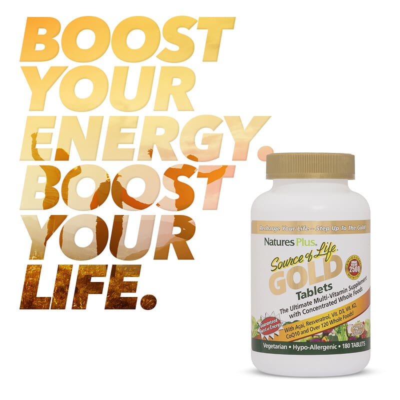 NaturesPlus, Source of Life®, Gold, The Ultimate Multivitamin Supplement, 180 Tablets