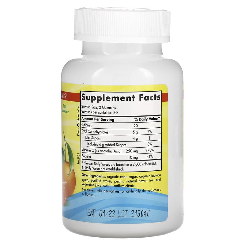 Nordic Naturals, Vitamin C Gummies, Tangerine, 60 Gummies (125 mg per Gummy)