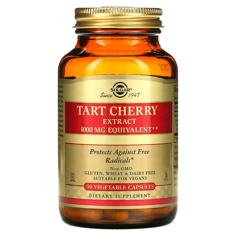 Solgar, Tart Cherry Extract, 1,000 mg, 90 Vegetable Capsules