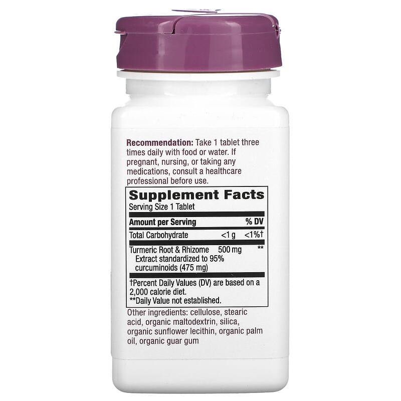 Nature's Way, Turmeric, Premium Extract, 500 mg, 60 Vegan Tablets