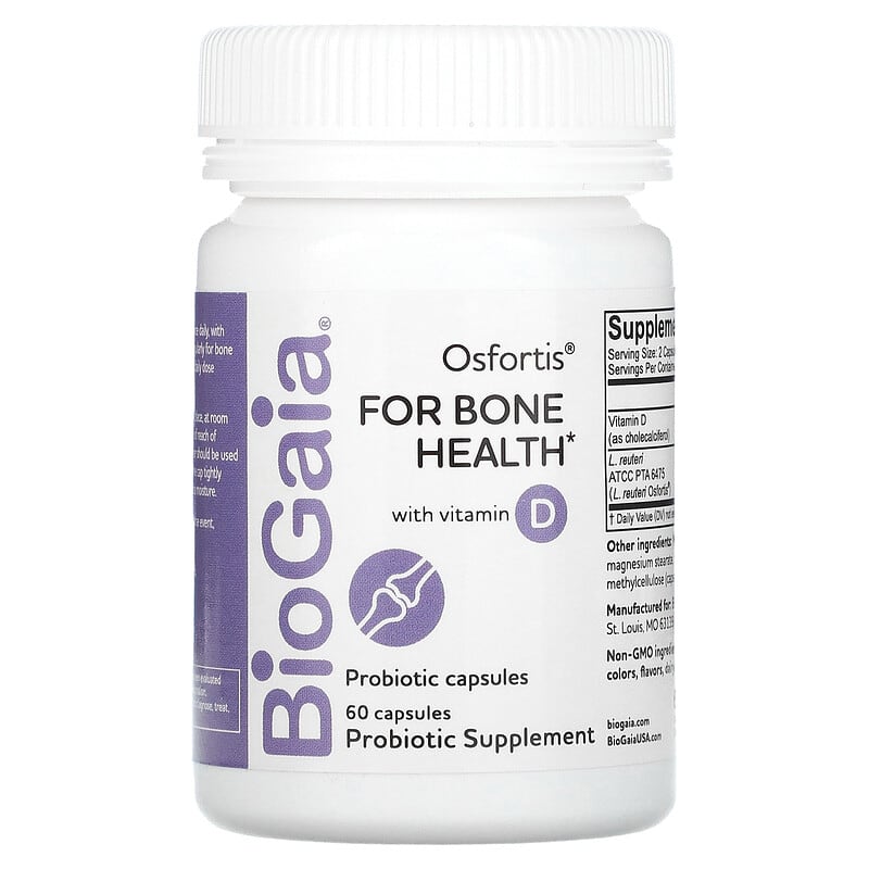 BioGaia, Osfortis with Vitamin D, 60 Probiotic Capsules