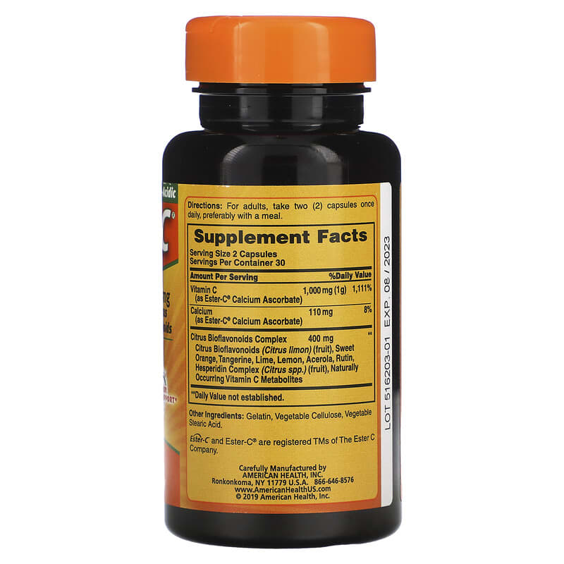 American Health, Ester-C® with Citrus Bioflavonoids, 60 Capsules
