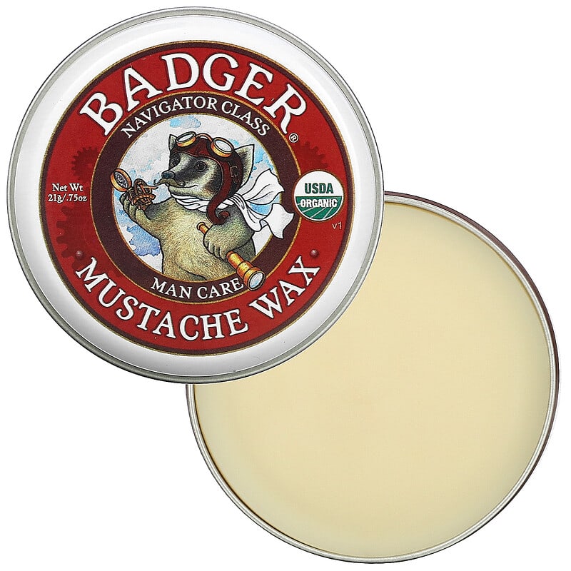 Badger, Organic Mustache Wax, 0.75 oz (21 g)