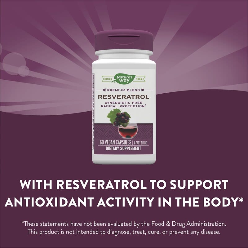 Nature's Way, Resveratrol, 60 Vegan Capsules